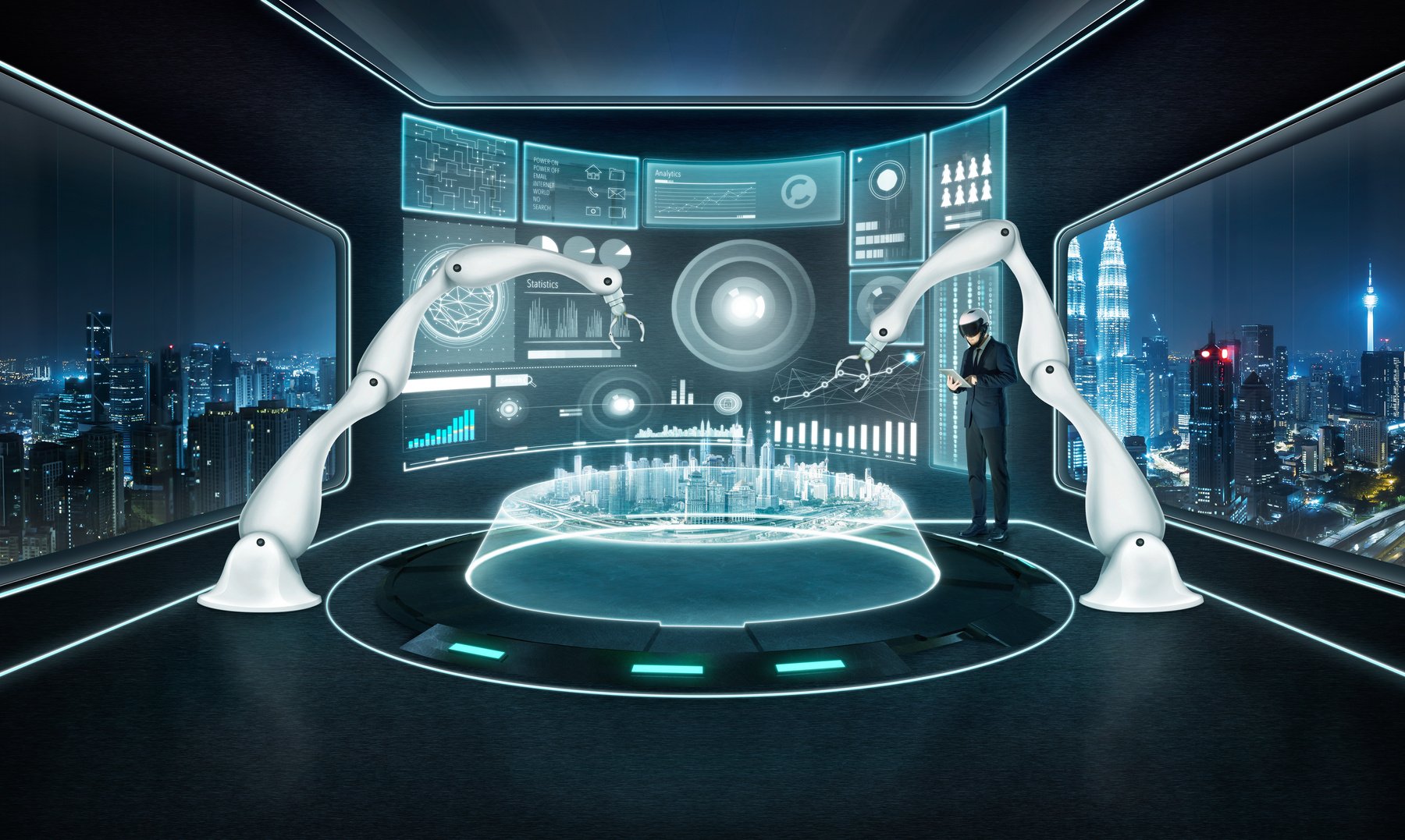 Robotic Technology Podium Background